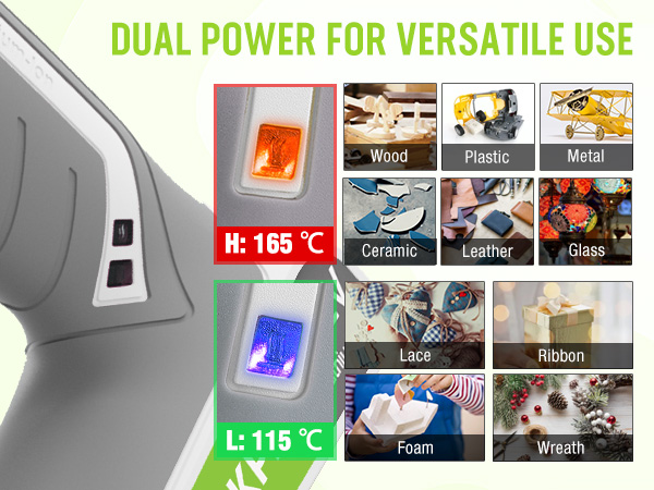 DUAL TEMP HOT GLUE GUN