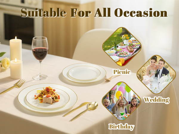IVORY PLASTIC PLATES