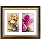 Golden State Art,8x10 Ornate Double Picture Frame Display Two 4x6 Photos with Mat or 8x10 Prints ...