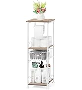 OYEAL Freestanding Bathroom Storage Organizer 3 Tier Narrow Bathroom Shelf Stand Toilet Paper Sto...