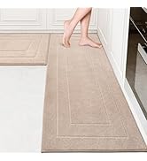 PURRUGS Machine Washable Kitchen Rug Set of 2, Non-Slip/Skid Kitchen Runner Rugs &amp; Floor Mats, Su...