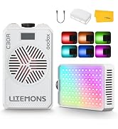 Godox C30R RGB Camera Light Panel 30W, Portable Led Camera Video Light Panel w/Diffusion, 1800K~1...
