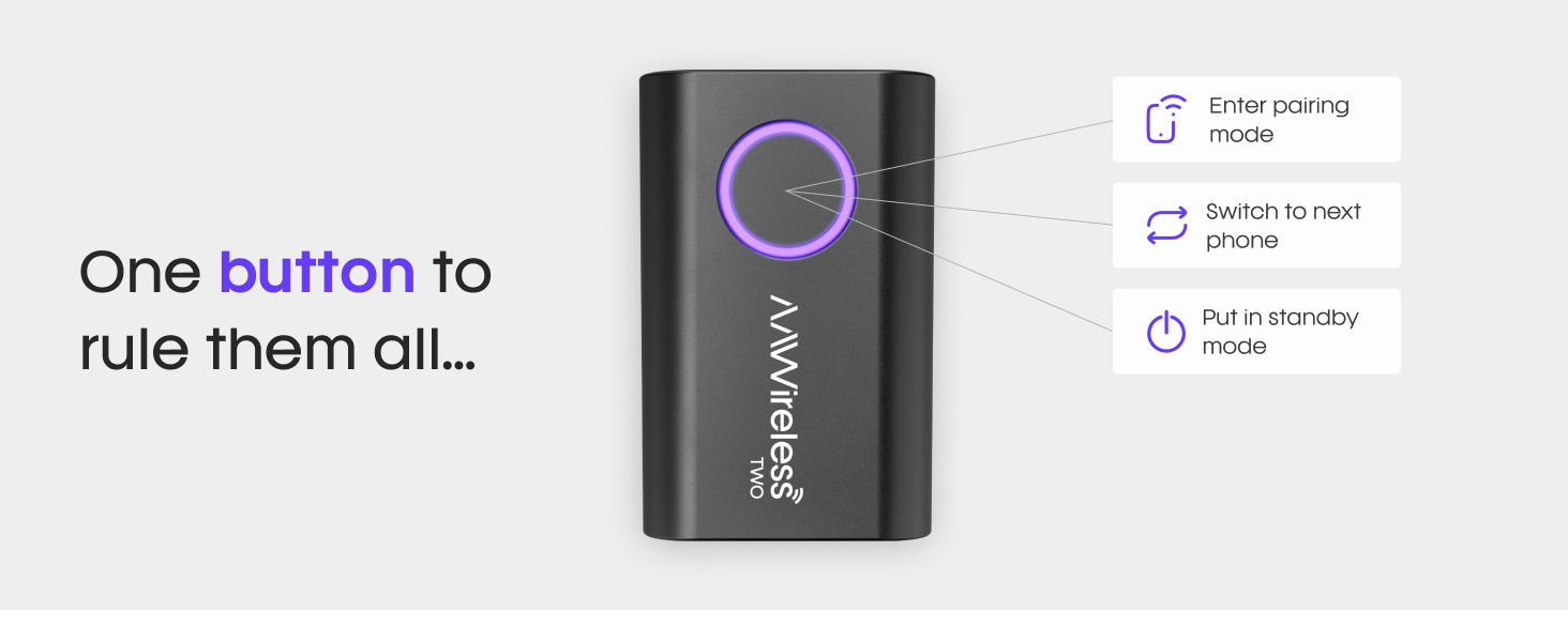 Multifunctional button AAWireless TWO