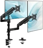 monTEK Vertical Dual Monitor Stand 17-32 Inch, Stacked Monitor Mount for 2 Screens, Full Motion A...