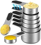 Stianless Steel Magnetic Measuring Cups,Kitchen Aid Cups Measuring set for Liquid &amp; Dry Ingredien...
