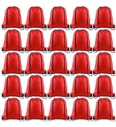 KUUQA 25Pcs Drawstring Backpack Bags String Backpack Sport Bag Sack Cinch Gym Backpack Bulk for G...