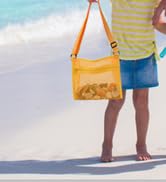 MUYIZI Beach Mesh Shovel with Beach Mesh Bag Beach Shell Bags for Holding Beach Shell, Toys Kids ...