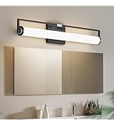 Modern Black Vanity Light Fixtures for Bathroom, 25.2 inch LED Wall Mounted Light Over Mirror, 20...
