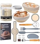 Sourdough Starter Kit, Sourdough Bread Baking Supplies, 40oz Sourdough Starter Jar, 9" Round &amp; 10...