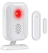 Wsdcam Wireless Door Open Chime (36 Chime Tunes | 4 Volume Levels | LED Flashing Light) - 1 Magne...