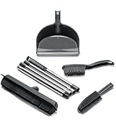 OVENTE Rubber Broom for Pet Hair Removal with Squeegee, Portable Detailing Lint Remover &amp; Fur Bru...