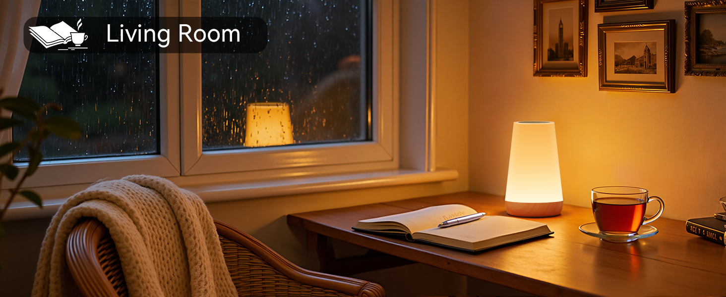 Table Lamp for Nightstand, Kids Night Light for Bedroom Living Room