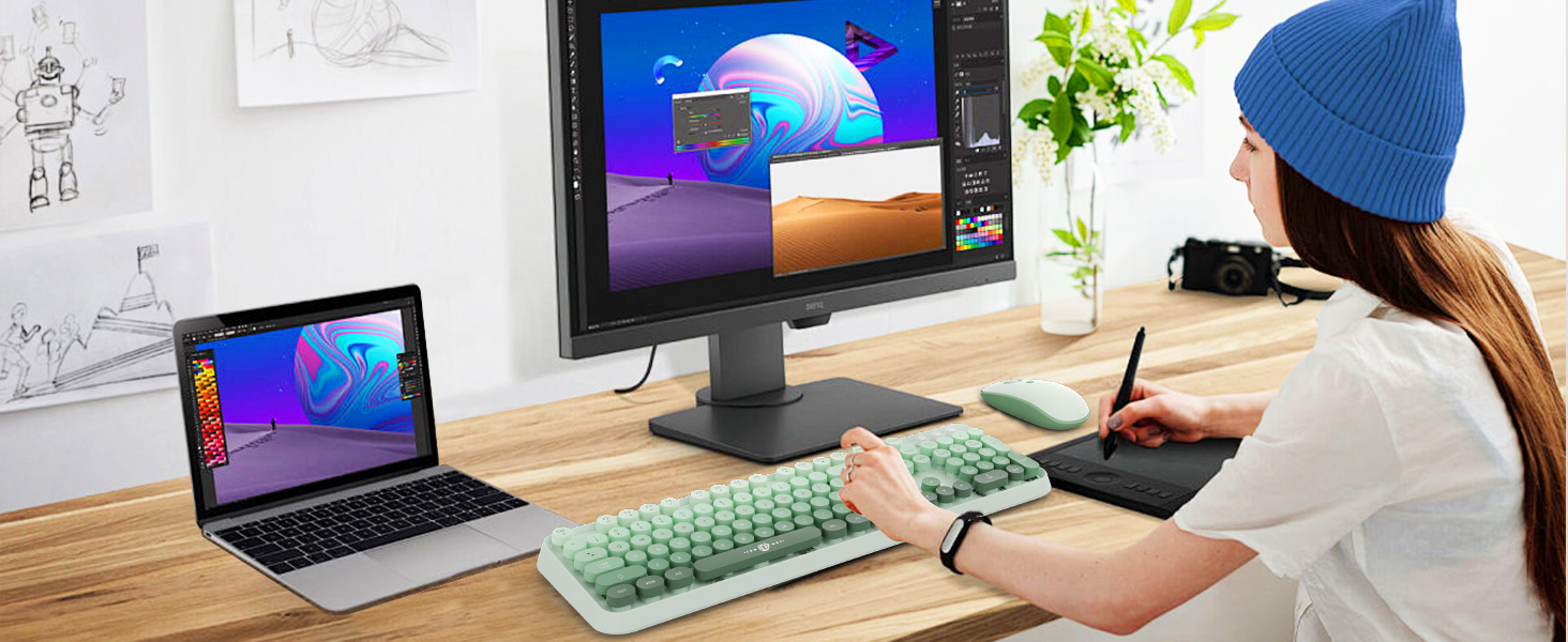 cute keyboard and mouse wireless