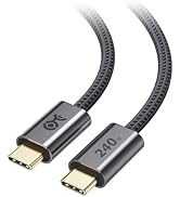 Cable Matters Braided 240W USB C Fast Charging Cable - 6ft, USBC to USBC Cable, No Video, 240W Fa...