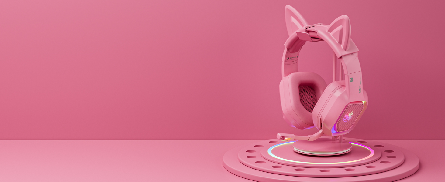 pink gaming headset