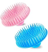 2Pack Hair Scalp Exfoliator Brush Dandruff Cleaning brush, Flexible Scalp Massager, Shower Shampo...