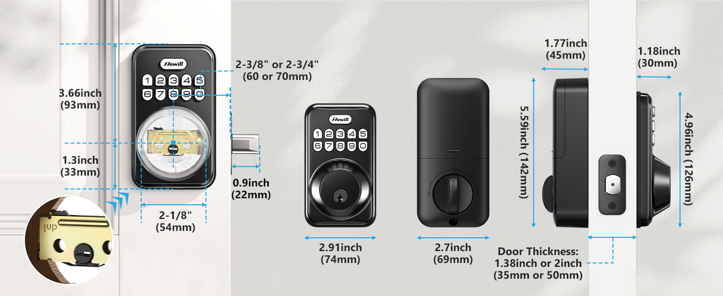 Keyless Entry Door Lock with handle