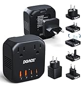 DOACE 100-240V to 100-120V Voltage Converter US to Europe for Hair Dryer - 2000W Converter for Eu...