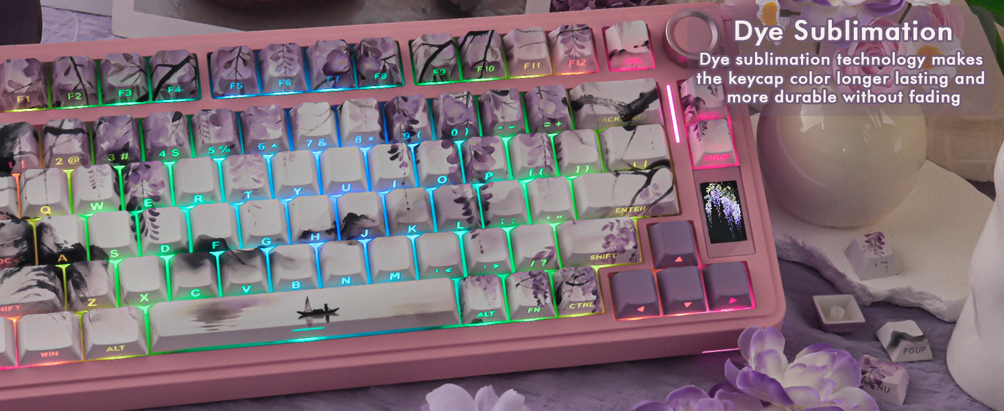 Wisteria Purple Shine Through Keycaps