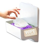Storage Theory Bathroom Wipes Holder Dispenser with Shelf – Restroom Organizer &amp; Toilet Wipe Hold...