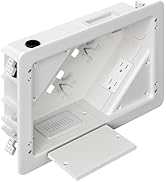 in-Wall TV Box with Flange for Home Theater Installation, Cord Hider for Wall Mounted TV, with 2 ...