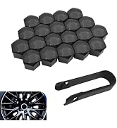 Yekoaru 20 PCS Car Lug Nut Covers, 19 mm Hex Plastic Wheel Bolt Dust Caps, Hub Bolt Head Protecto...