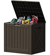 Devoko 40 Gallon Deck Box Outdoor Storage Box Waterproof for Patio, Large Outdoor Storage Bench L...