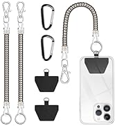 takyu Phone Tether, 2PCS Phone Leash Anti-theft Phone Strap with 2*Tab and 2*Carabiner for Hiking...
