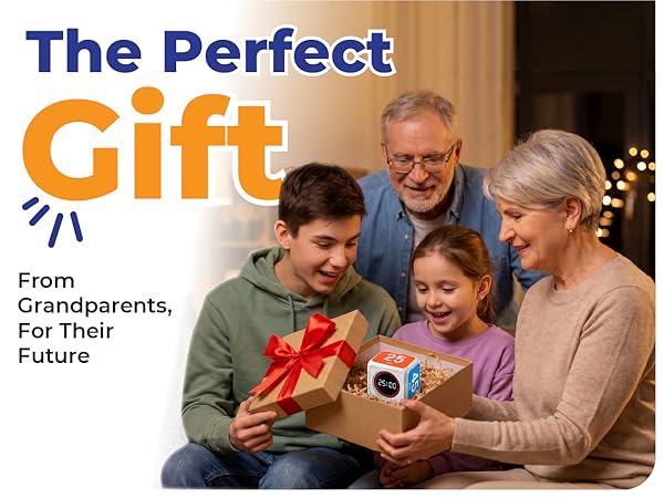 Visual timer gift for kids from grandparents, supporting focus, study habits, routines,