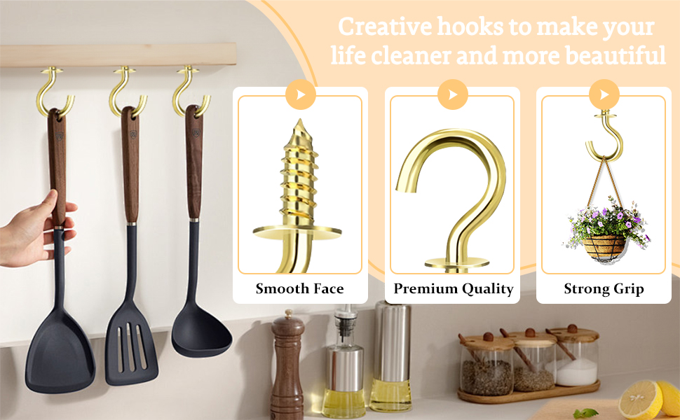 gold ceiling hooks
