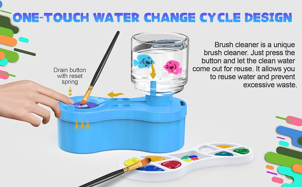 paint brush cleaner for kids paint brush cup watercolor brush cleaner paint water dispenser
