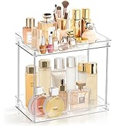 FODIENS 2 Tier Bathroom Counter Organizer, Clear Bathroom Counter Shelf for Vanity Countertop, Ki...