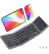 MEETION Foldable Keyboard with Touchpad, Bluetooth Wireless Portable Keyboard, Rechargeable Ultra...