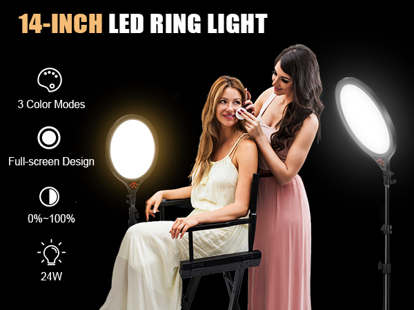 led ring light with stand