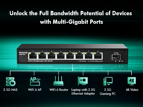 8 port 2.5g ethernet switch