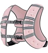 PACEARTH Weighted Vest,6lb/8lb/10lb/12lb/16lb/20lb/25lb/30lb Weight Vest with Reflective Stripe, ...
