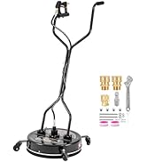FIXFANS 20" Pressure Washer Surface Cleaner with 4 Wheels &amp; Dual Handle, Power Washer Surface Cle...