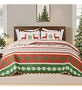 Whale Flotilla Reversible Patchwork Quilts Queen Size, Lightweight Boho Printed Bedspreads Coverl...