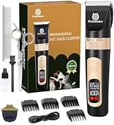 Petsaunter Dog Cat Clippers for Matted Hair - 4-Speed &amp; LCD Dog Clippers for Grooming, Rechargeab...