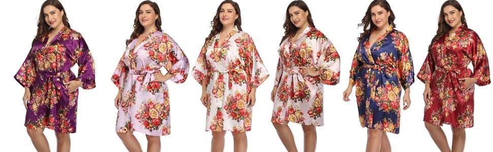 satin robes for women plus size silk floral robes for women plus robes for curvy women