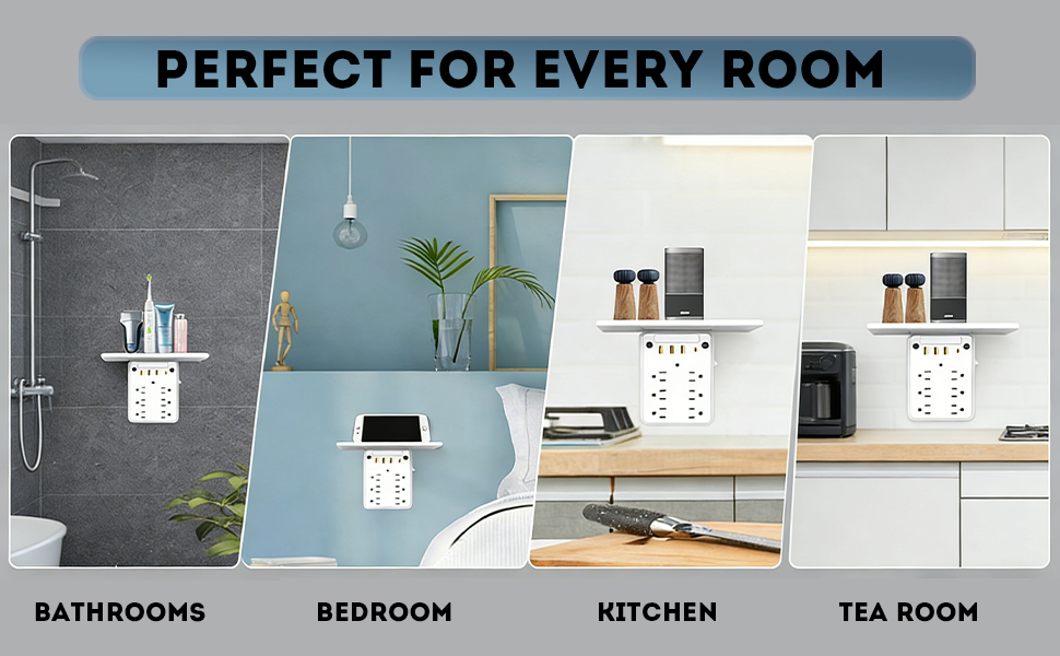 outlet extender with shelf