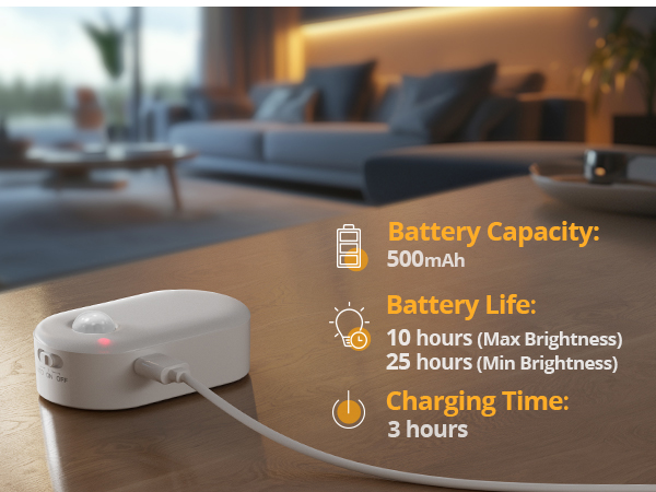 rechargeable motion sensor night light