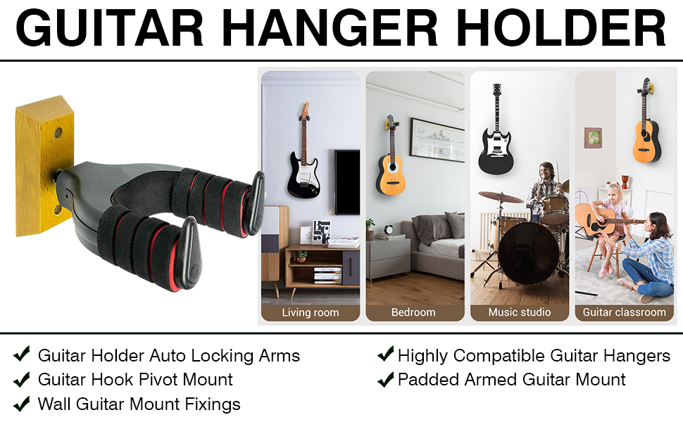 guitar wall mount, ukulele wall mount, guitar hangers, guitar mount, guitar hangers for the wall