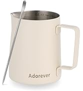 Milk Frothing Pitcher, 350ml/12oz Steaming Pitchers Stainless Steel Milk Coffee Cappuccino Latte ...