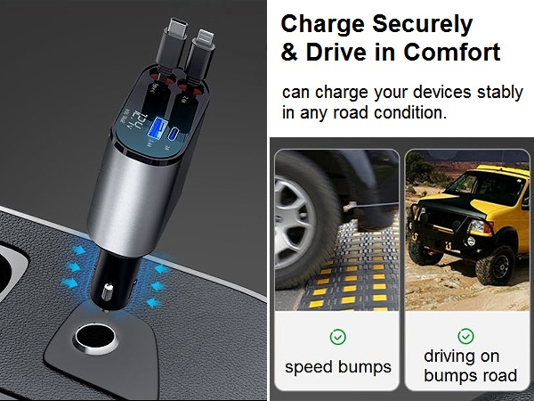 retractable car phone charger