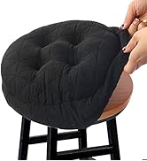 BUYUE Seat Cushion for Round Bar Stool, Dia.13 Luxury Fashion Jacquard with Anti-Skid Silicone Ba...