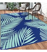 GENIMO Outdoor Rug 5' x 8' Waterproof for Patios Clearance, Reversible Outdoor Plastic Straw Camp...