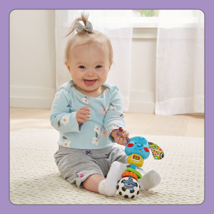 Child touching crinkly ears