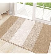 Kitinjoy Indoor Outdoor Door Mat, 32x20 Non-Slip Absorbent Dirt Trapper, Low-Profile Washable Ins...