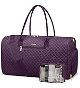 Weekender Travel Duffle Bag for Women: Overnight Bag with Shoe Compartment Carry on Bags for Airp...